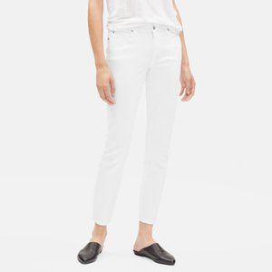 EILEEN FISHER System Organic Cotton Slim Ankle Jean White Size 14